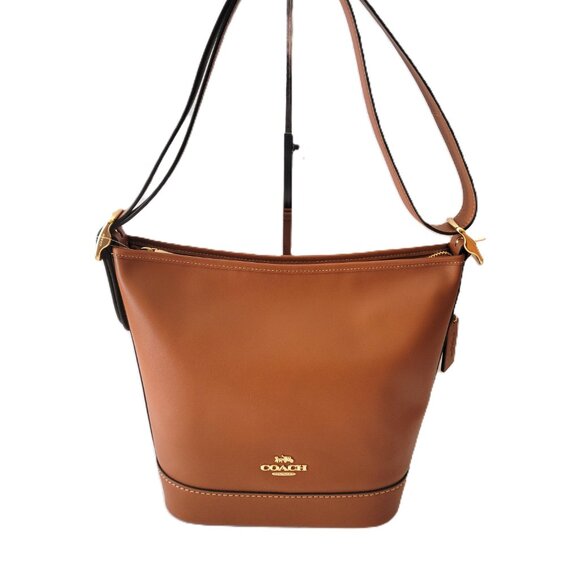 Coach CBH19 Smooth Grain Jude Duffle Bag Shoulder Handbag Tan - Picture 2 of 7